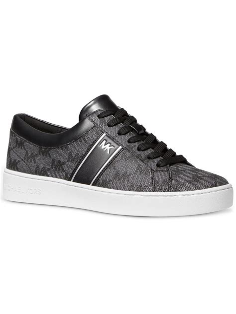 michael michael kors juno stripe logo lace-up shoes